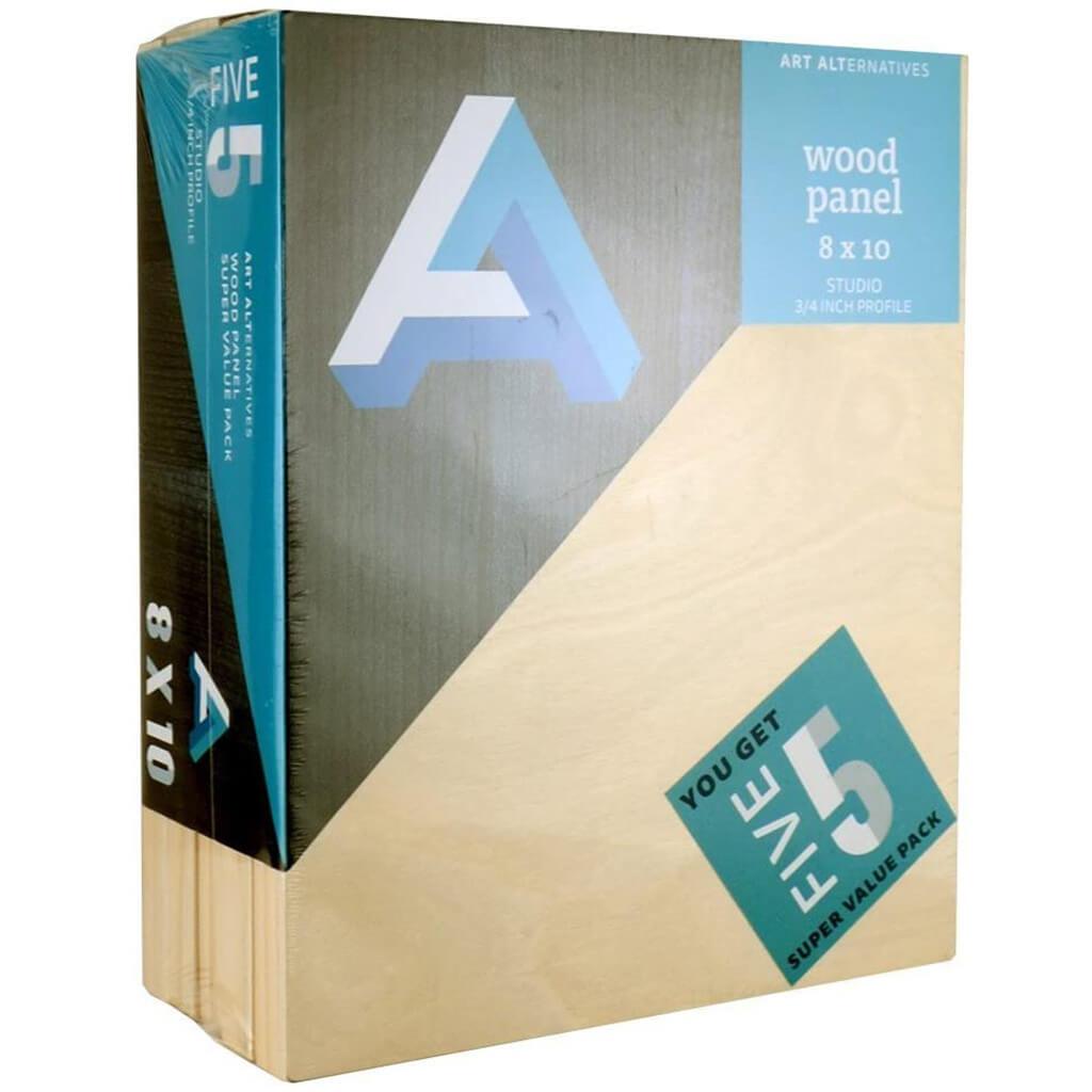 Art Alternatives Wood Panel Super Value Pack 8in x 10in 5pcs