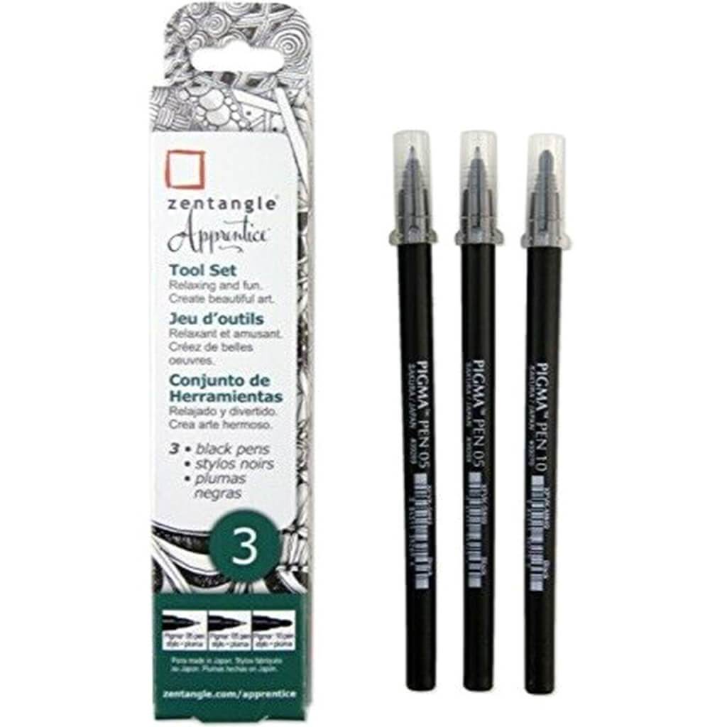 Zentangle Sets 3pc Apprentice Set Black