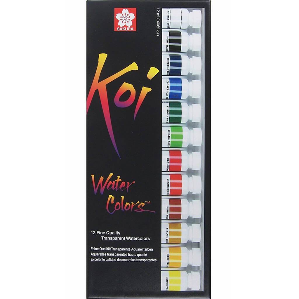 Koi Watercolor Sets 12-Color Set