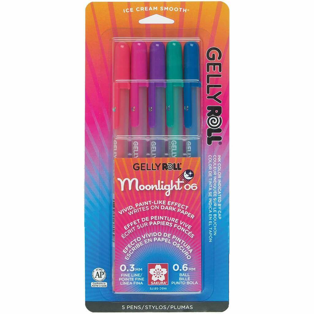 Gelly Roll Moonlight Pen Sets 5 Color Dusk Fine Set