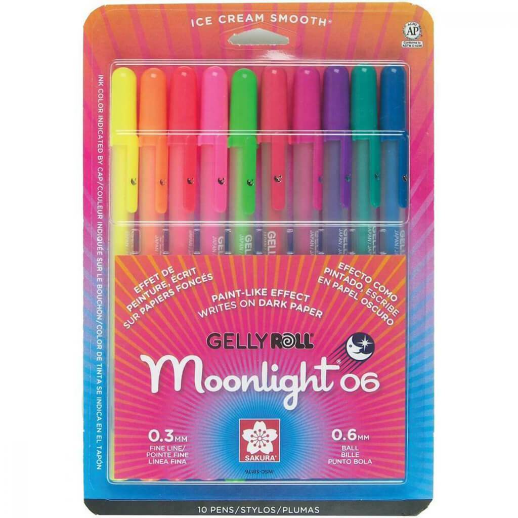 Gelly Roll Moonlight Pen Sets 10 Color Fine Set Dawn &amp; Dusk Set Colors