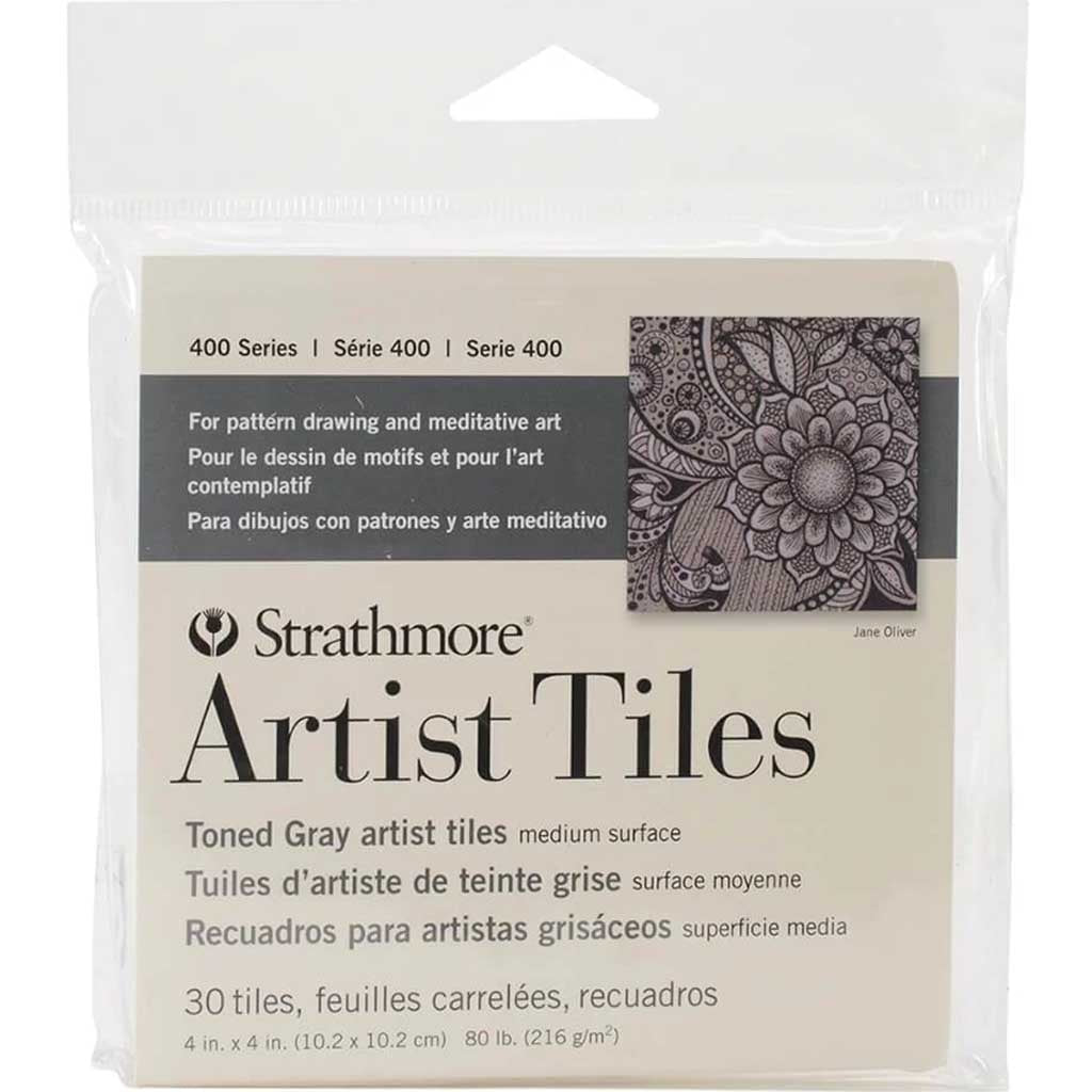 Strathmore Artist Tiles 4in x 4in 30/Pkg Toned Gray