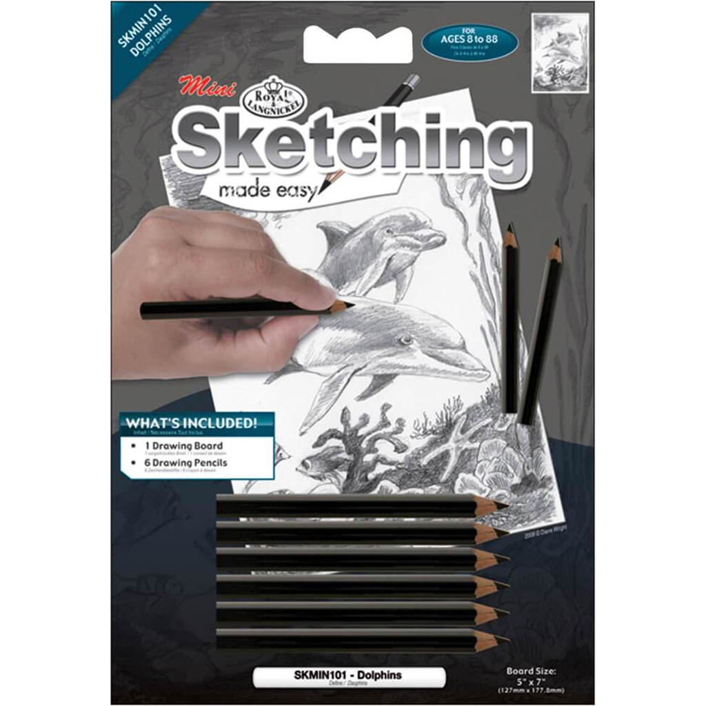 MINI SKETCHING MADE EASY DOLPHINS 