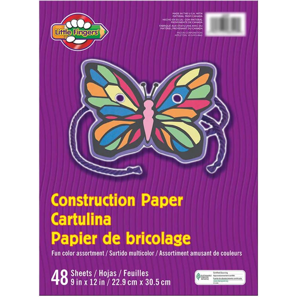 Construction Pack Assorted 48 Sheets 9in x 12in