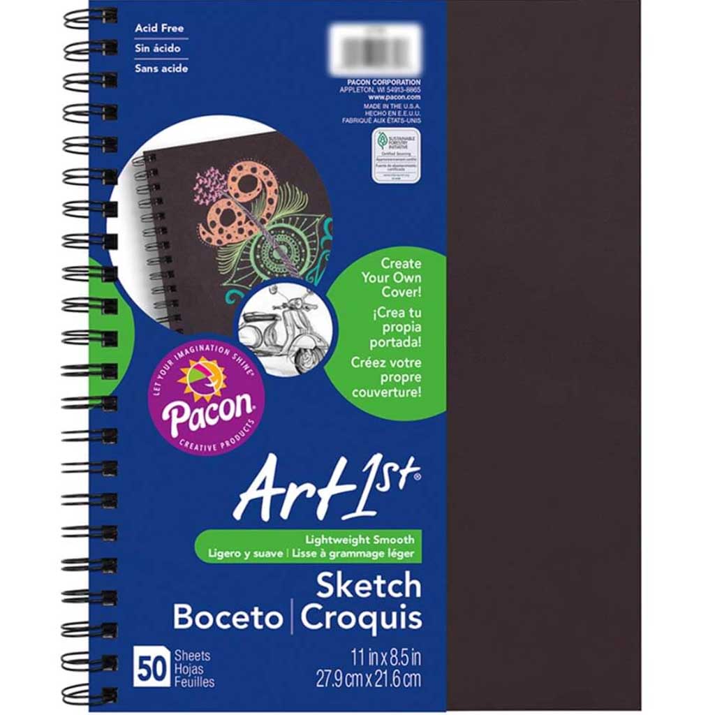 Sketch Diary Black Chip Cover Drawing Paper 11in x 8.5in