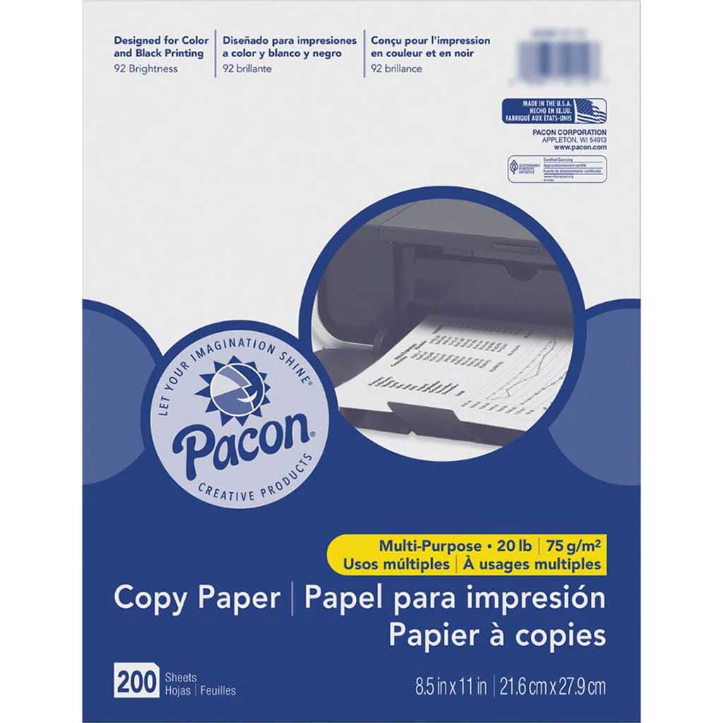 Multi-Purpose Paper 8.5in x 11in White