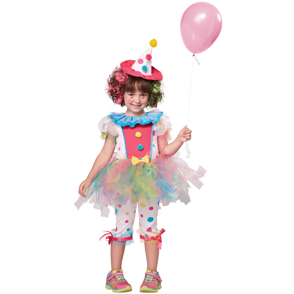 RAINBOW CLOWN TODDLER COSTUME 