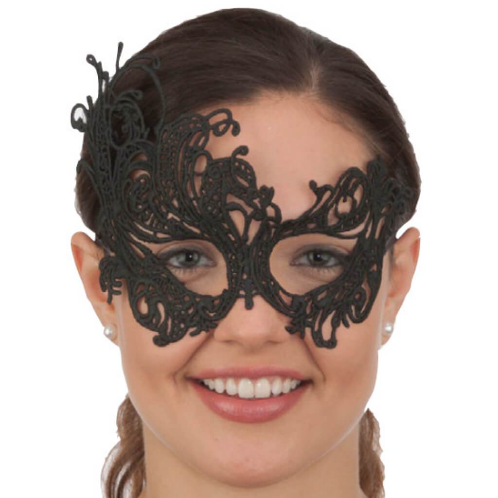 BLACK LACE MASK 