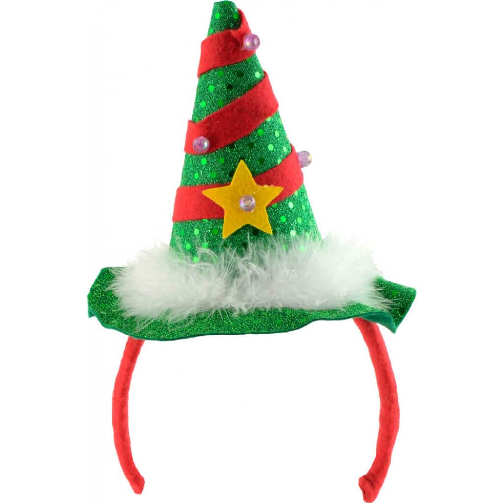 Light Up Christmas Tree Holiday Headband 