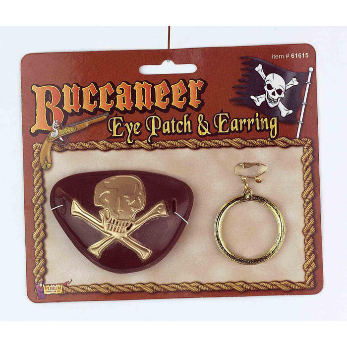 Buccaneer Eye Patch & Earring Set 