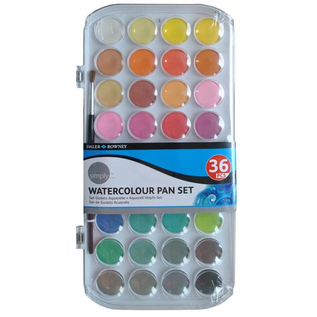 Watercolor Simply Pan Set of 36 