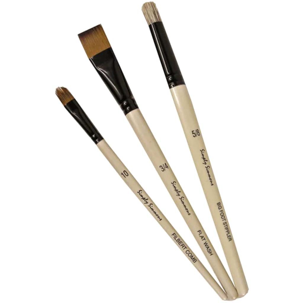 Saphire Long Handle Brushes Set of 3