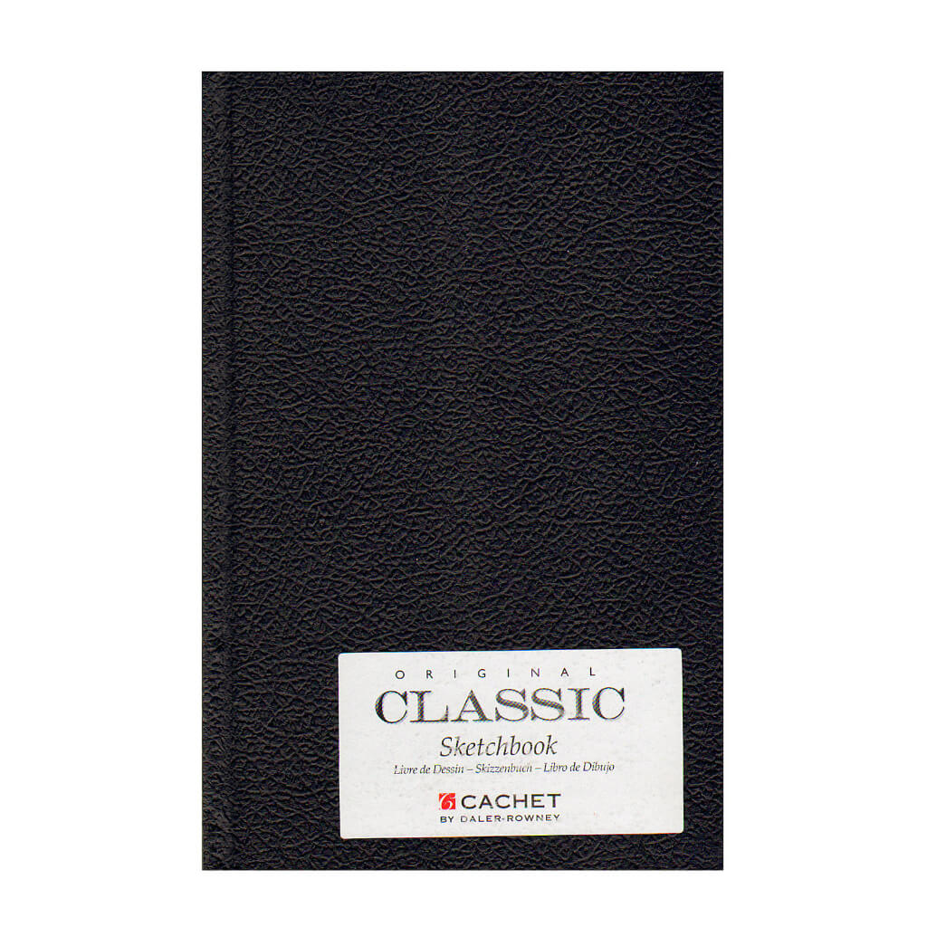 Classic Sketchbook Hardcover Black Cover 5.5in x 8.5in