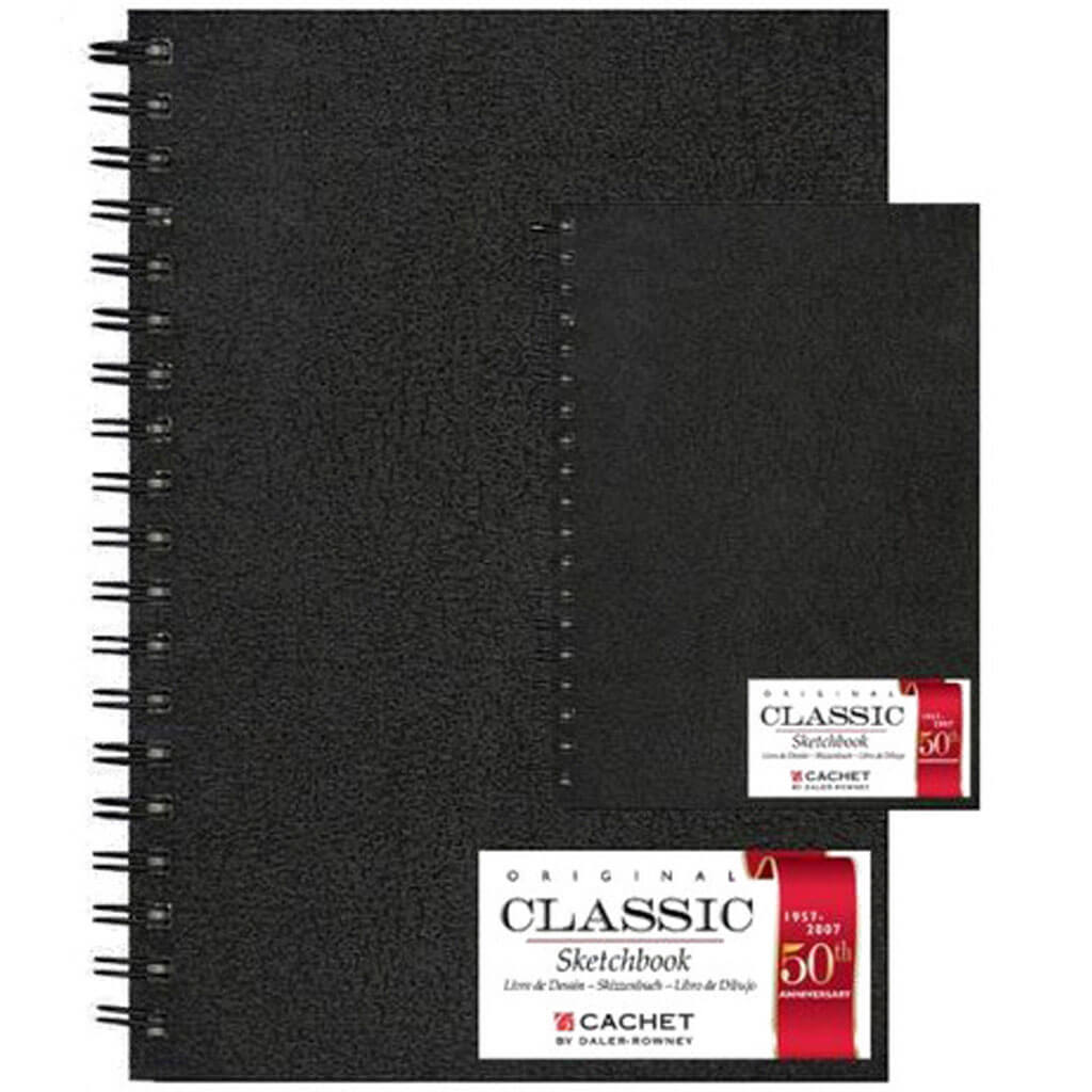 Classic Sketchbook Wirebound Black Cover 10in x 10in