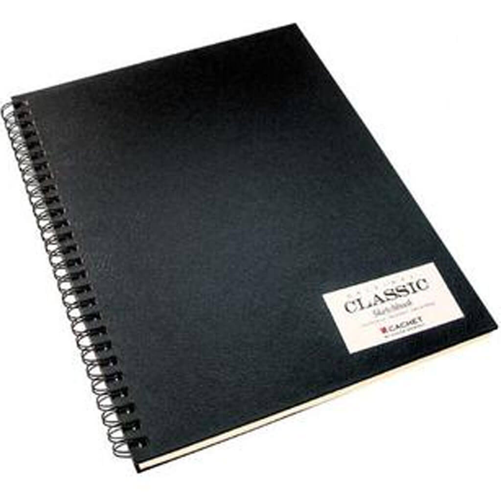 Classic Sketchbook Wirebound Black Cover 11in x 14in