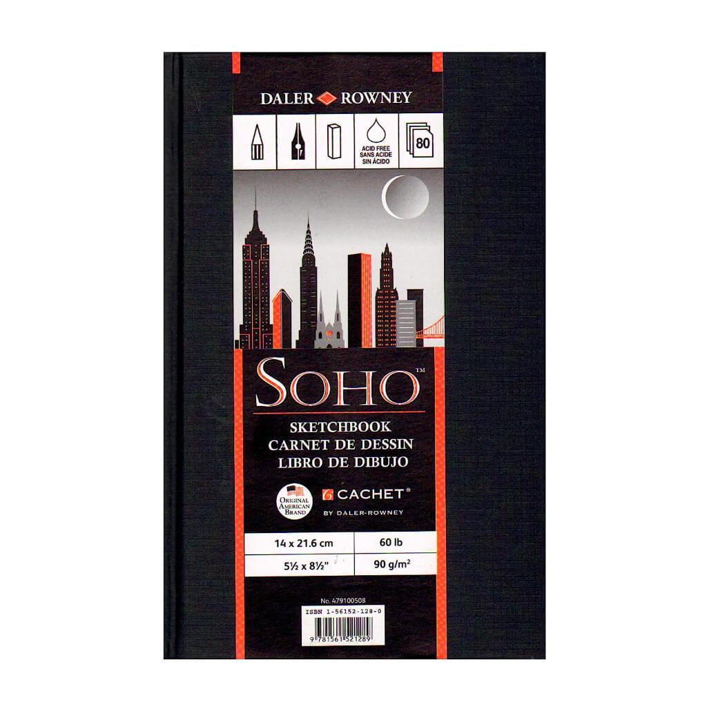 Cachet Soho Hardbound Basic Black Cover Sketchbook