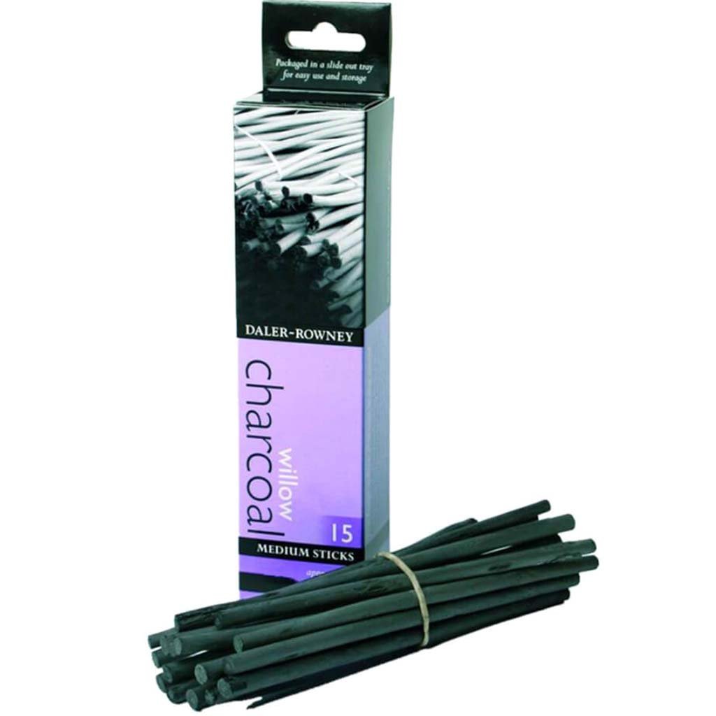 Willow Charcoal 15 Medium Sticks