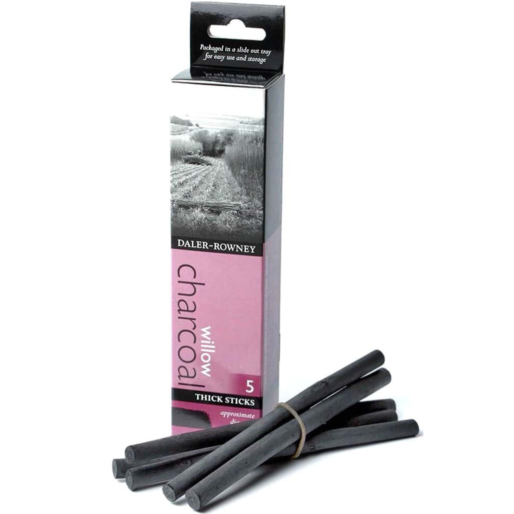 Willow Charcoal 5 Thick Sticks