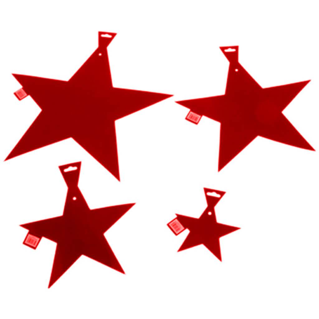 Red Foil Star Cutout 12in