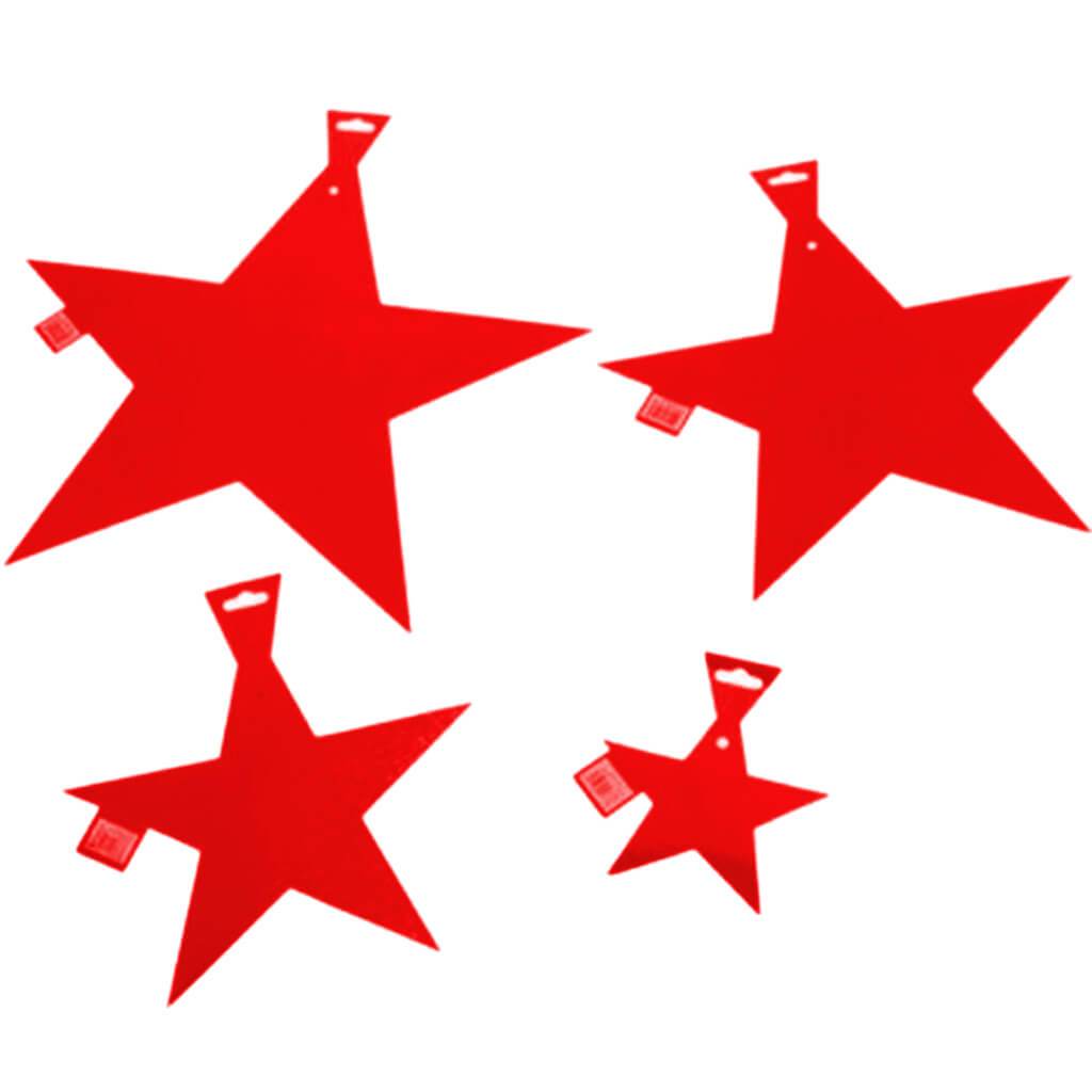 Red Foil Star Cutout 15in