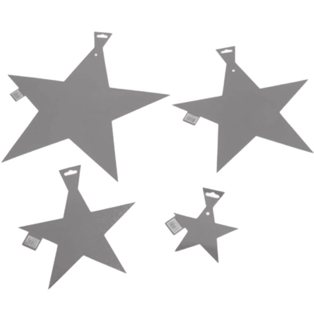 Silver Foil Star Cutout 15in