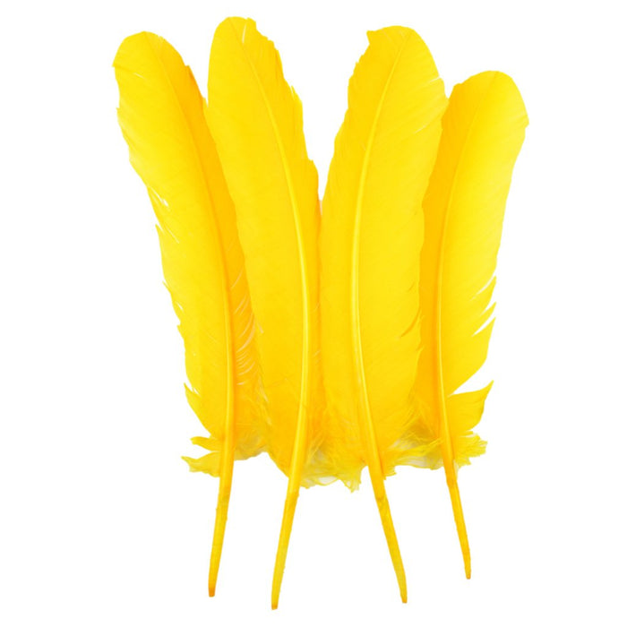Turkey Feather Rounds Yellow Gold 12.2-13in 4Pc 