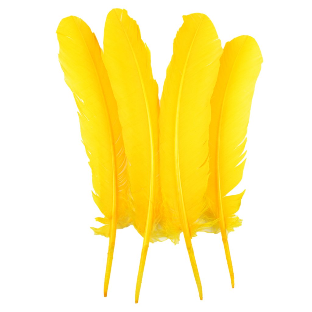 Turkey Feather Rounds Yellow Gold 12.2-13in 4Pc 