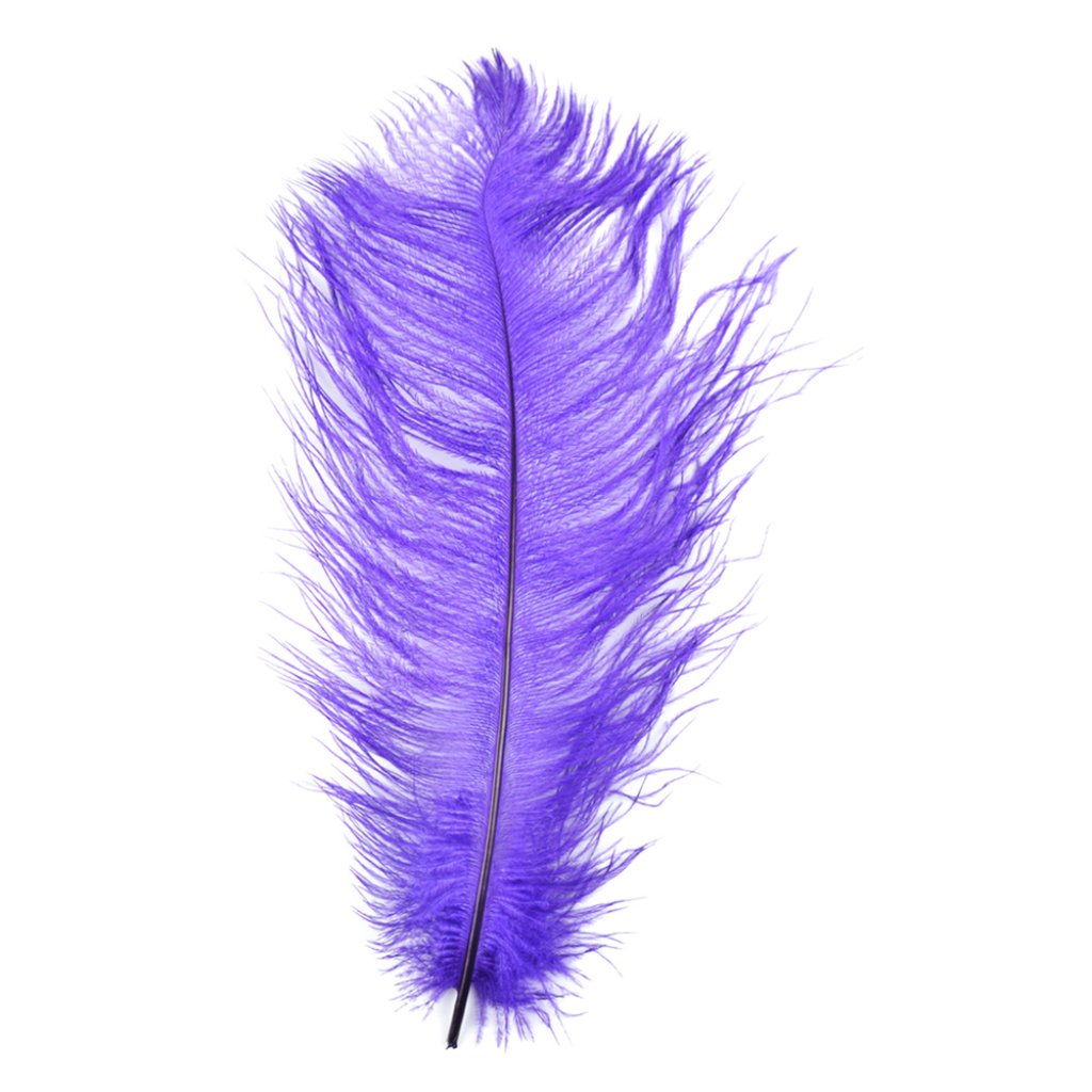 Ostrich Plume 13-15in Purple 1Pc 