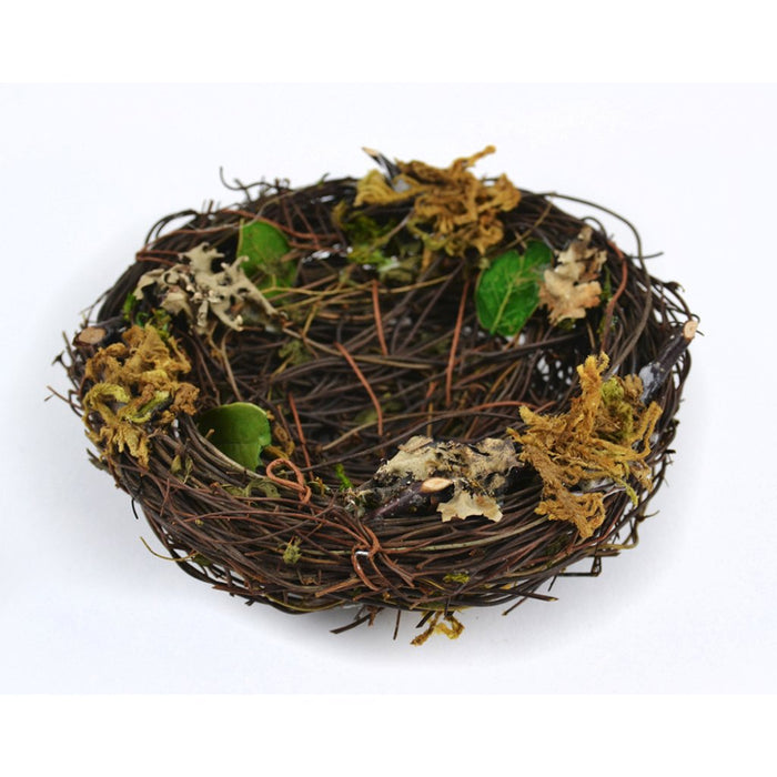Artificial Vine Nest With Leaves 5in 