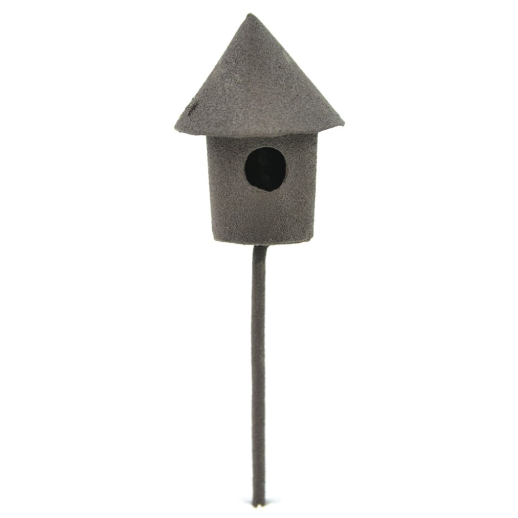 Micro Mini Garden Bird House Rustic 3in 