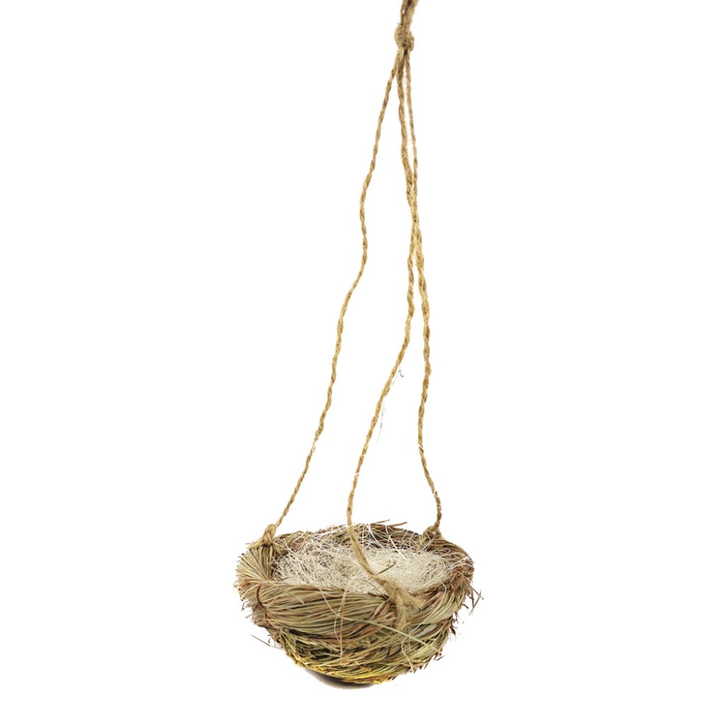 Artificial Hanging Grass Nest 4in 