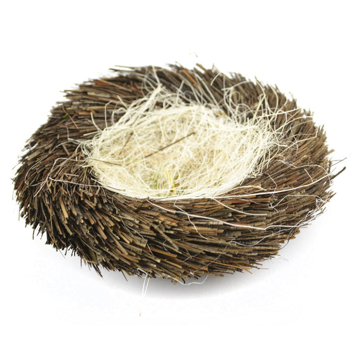 Artificial Brown Sisal And Grass Nest 5in 