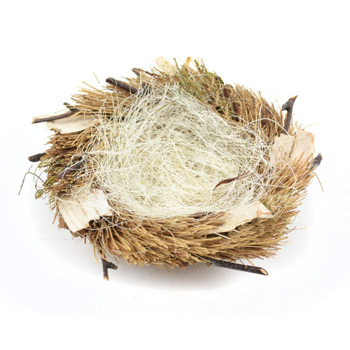 Artificial Sisal And Grass Nest With Twigs 4.5in 