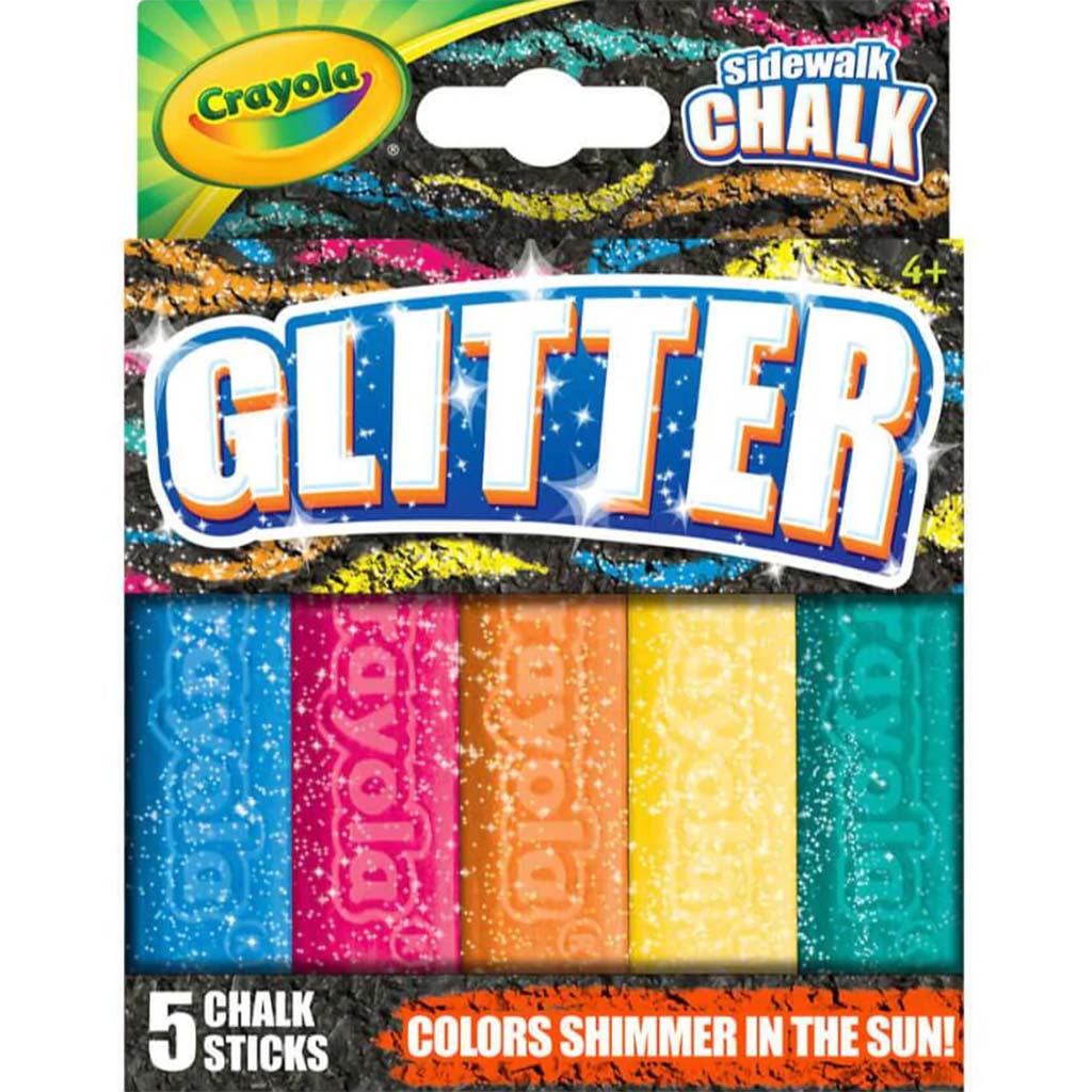 Crayola Special FX Glitter Sidewalk Chalk 5/Pkg