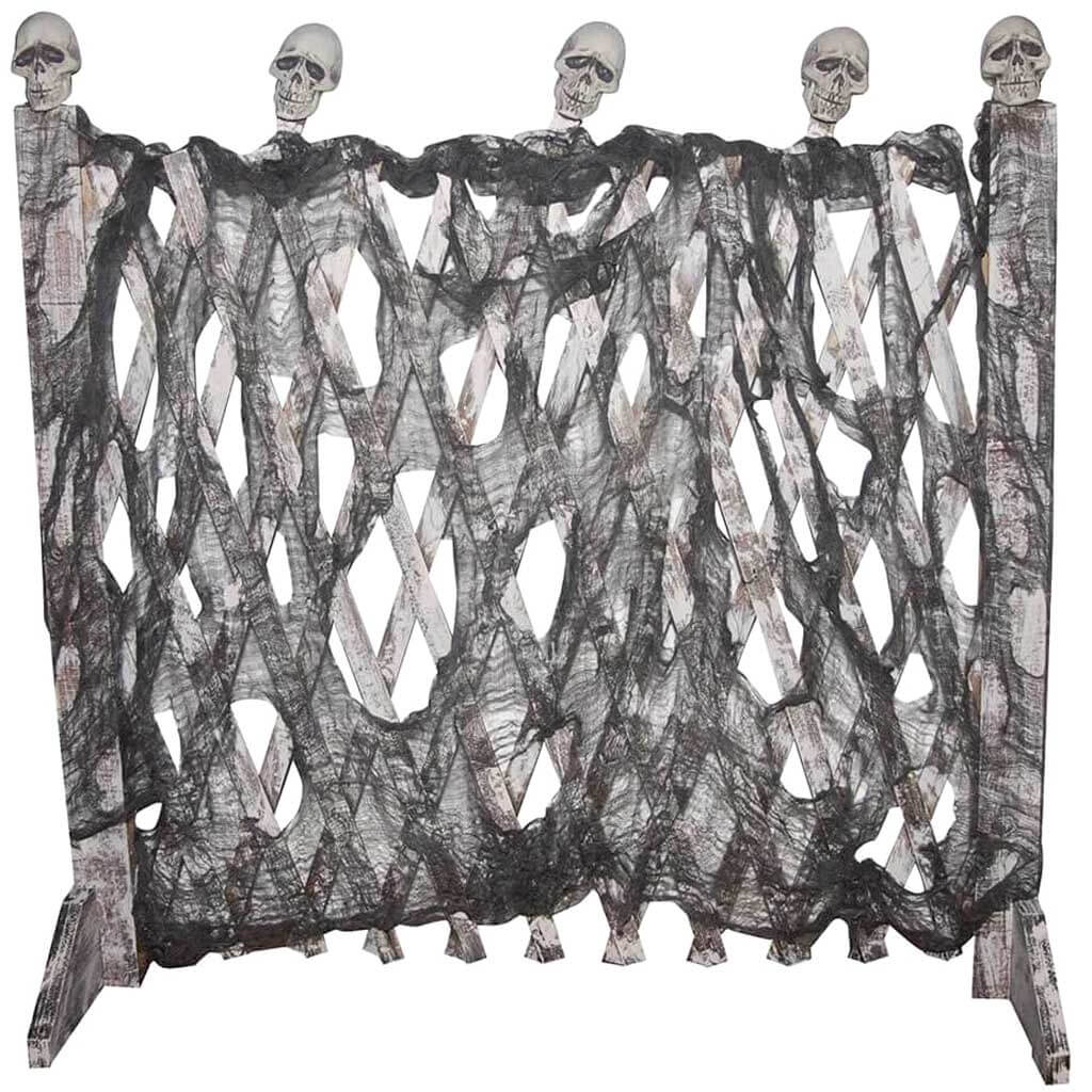 Fence with Skulls On Top 