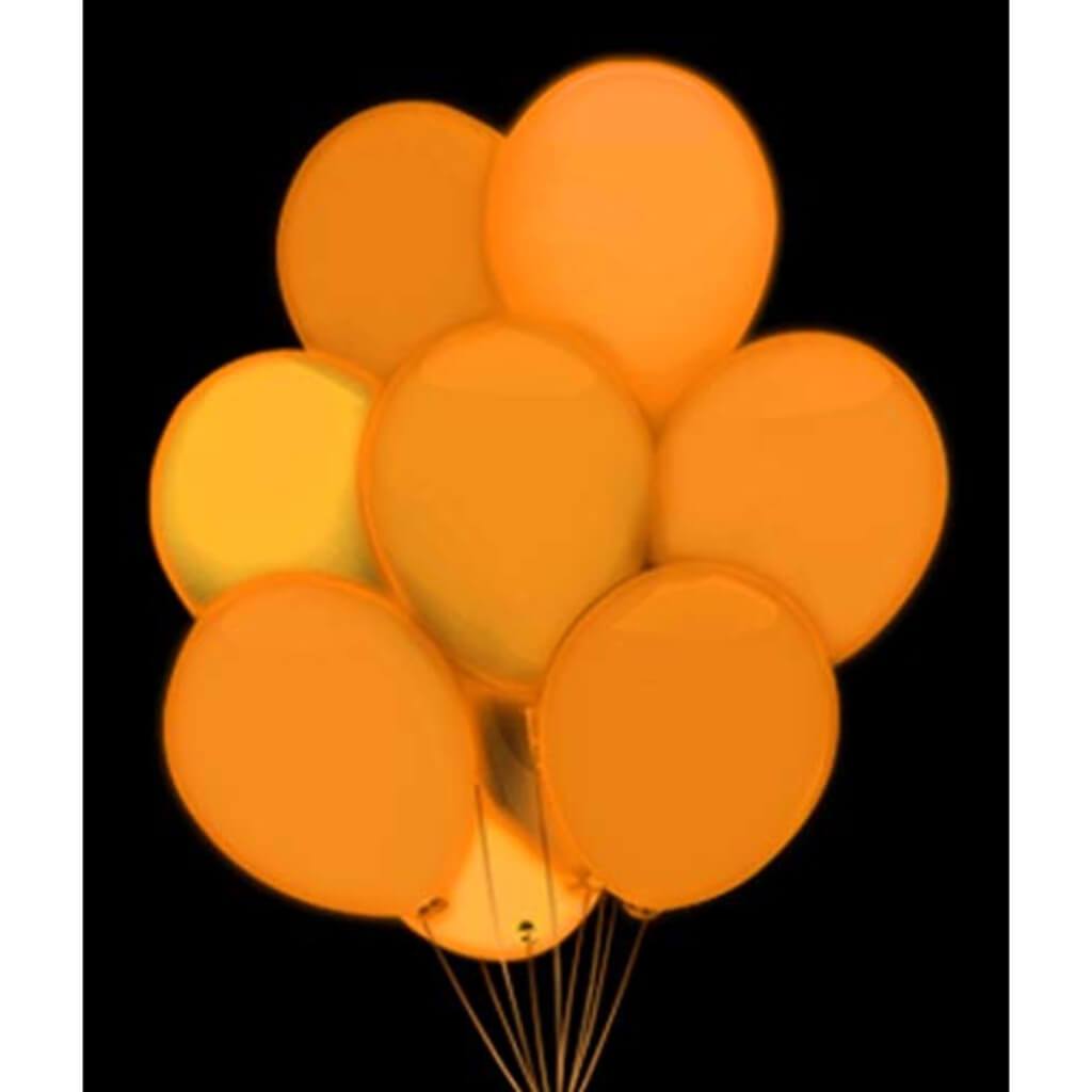 LED Light Up Blinky Balloons Orange, 14in