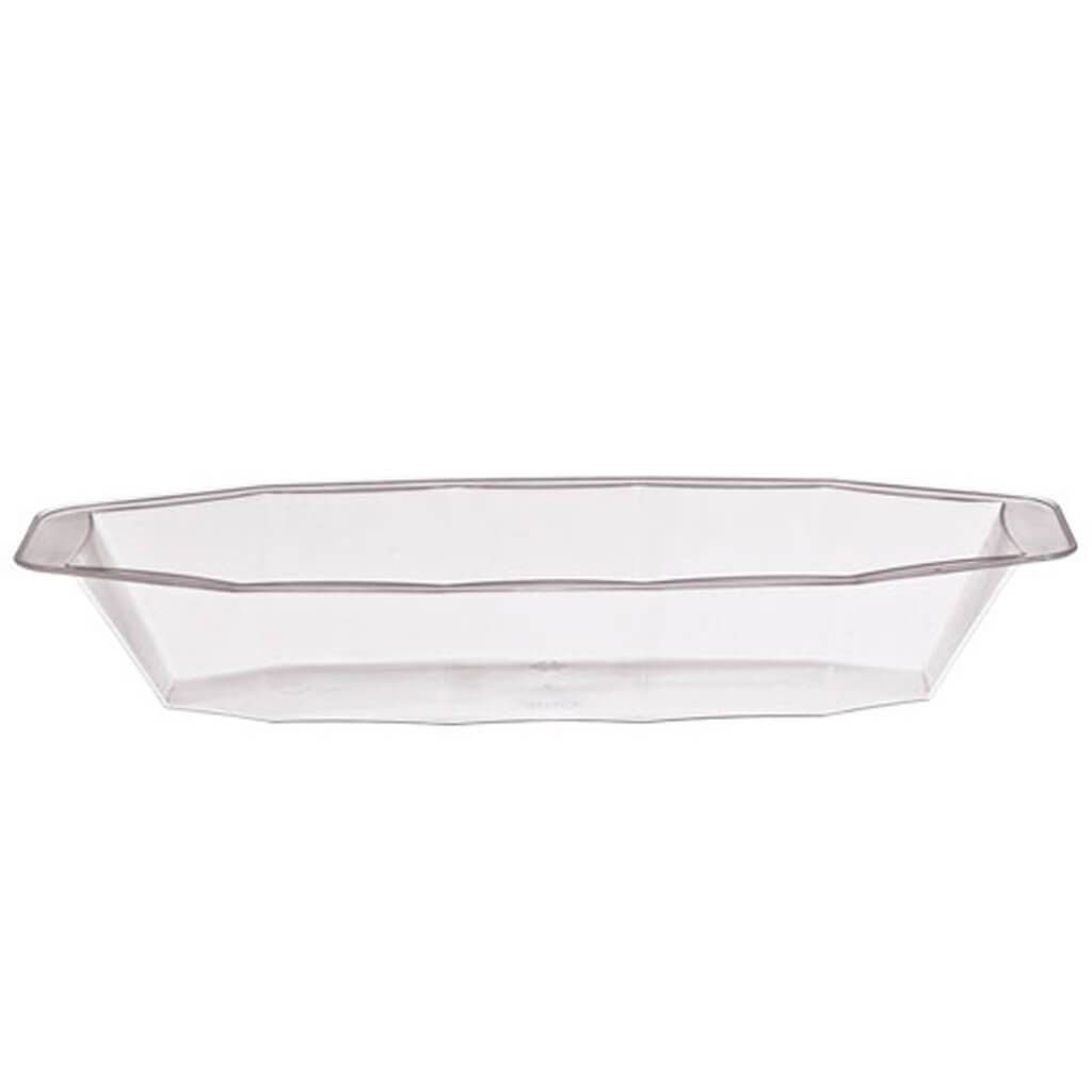 Heavyweight Plastic Serving Boat 15oz Clear 