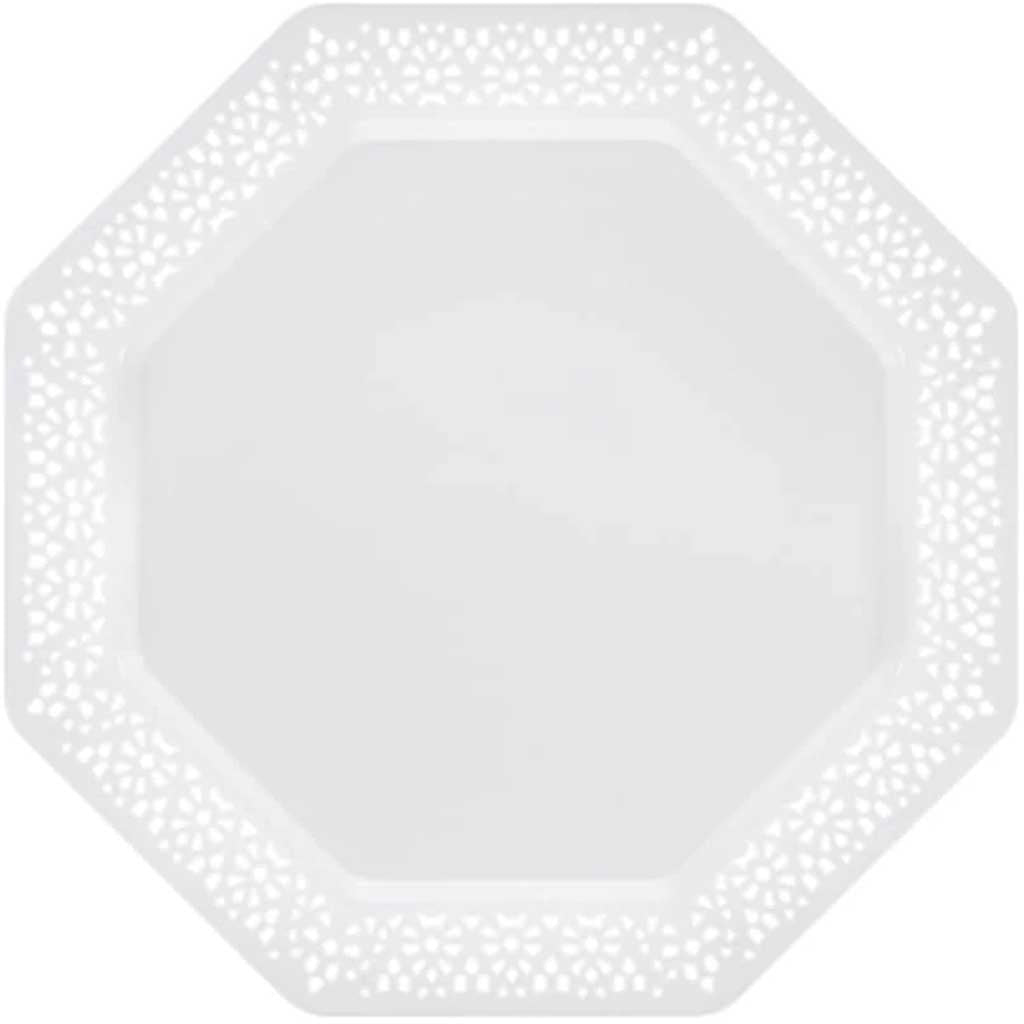 Lacetagon Plastic Plate 10 Count 9.25" 