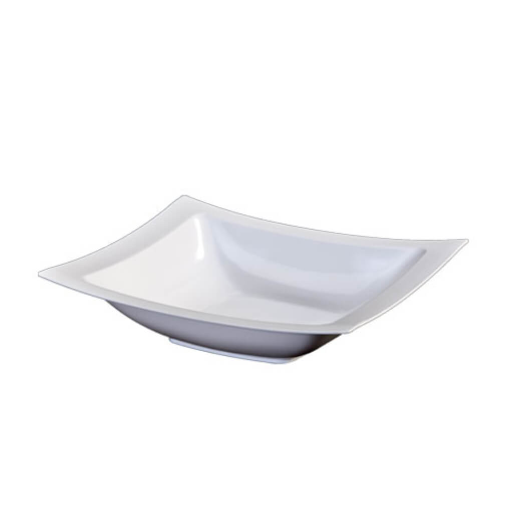 Rectangular Plastic Dessert Bowls Pearl 5oz 