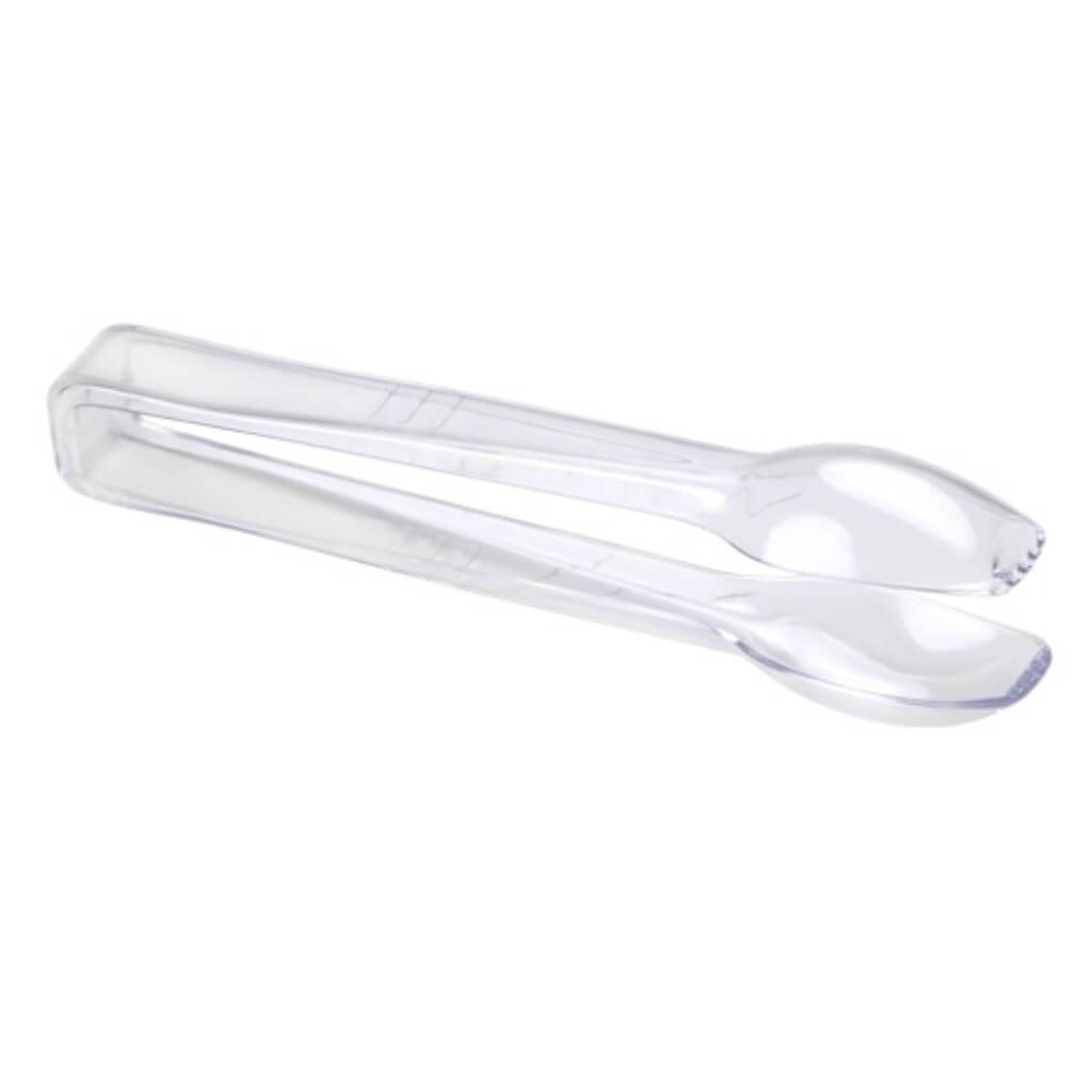 Mini Plastic Ice Tongs 2 Pack 6&quot; Clear 