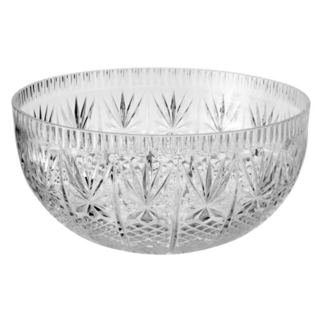 Crystal Cut Plastic Bowl 12 Quart Clear 