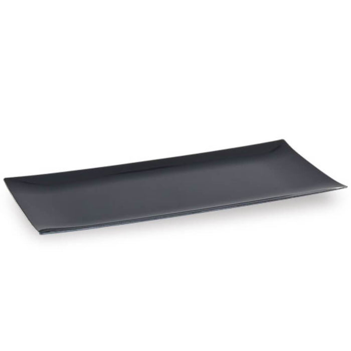 Rectangular Plastic Condiment Tray Black 13" X 6.25" 