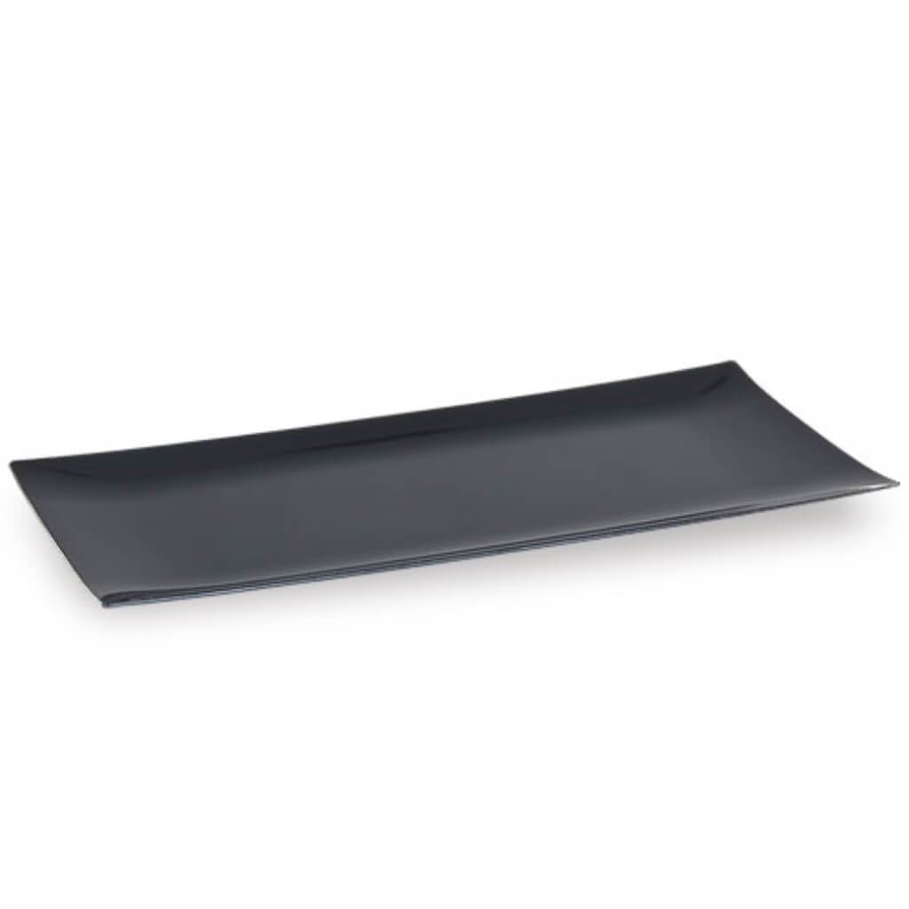 Rectangular Plastic Condiment Tray Black 13" X 6.25" 