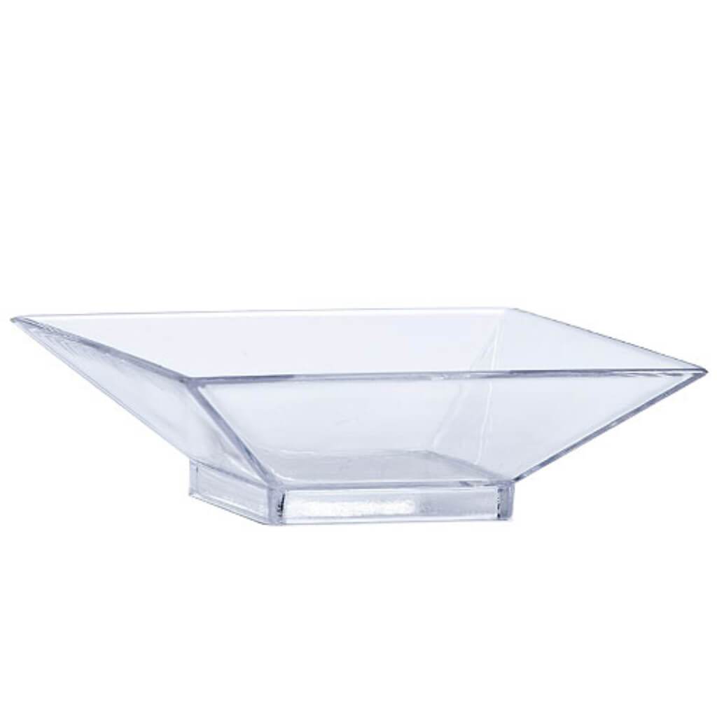 Mini Plastic Square Serving Dish Clear 