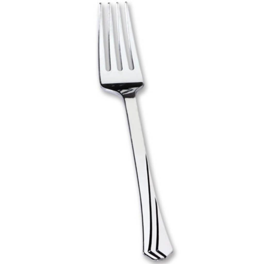 Lillian Polished Silver Forks, 36ct