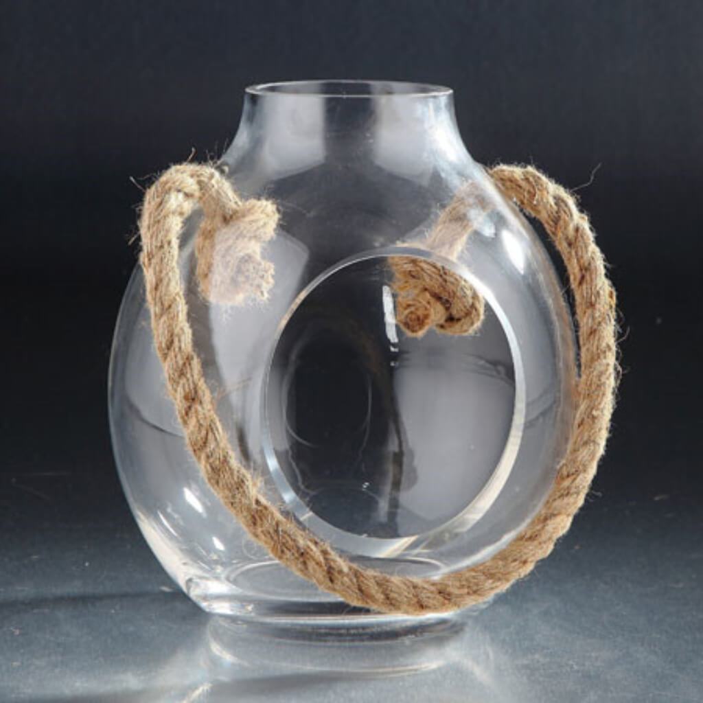 Vase H:11" D:9.5" Clear 