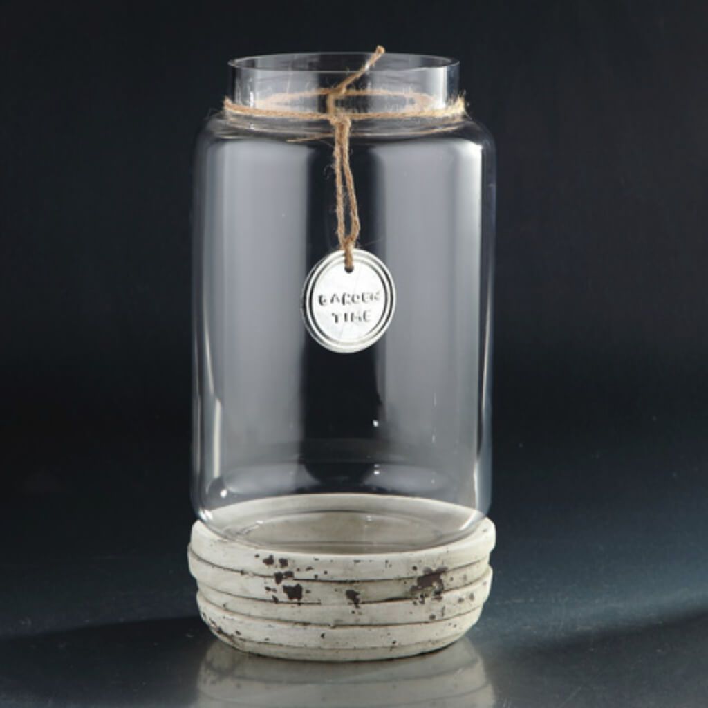 Vase H:15.5" D:8" Clear 