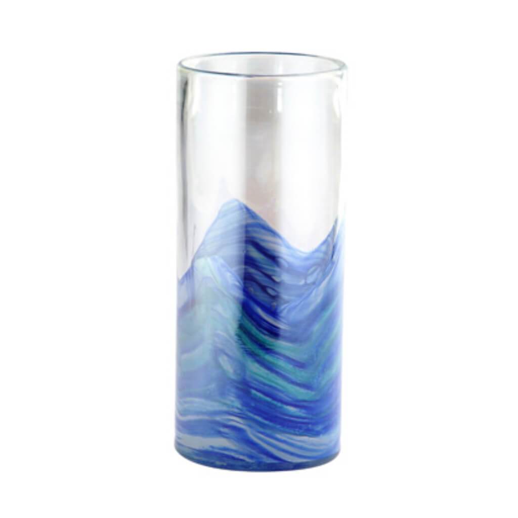 VASE H:10.5" D:4.5" BLUE 