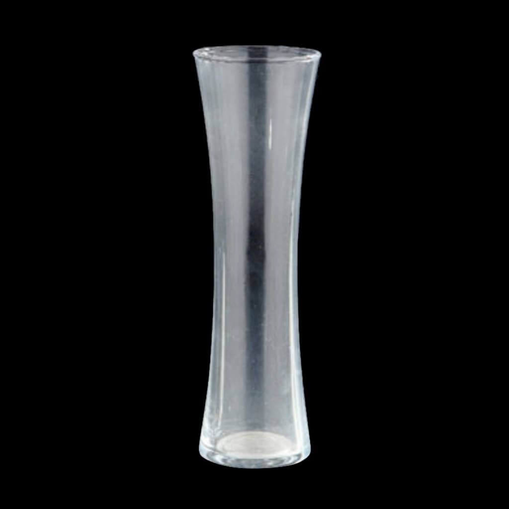 VASE H:9.5" D:3" CLEAR 