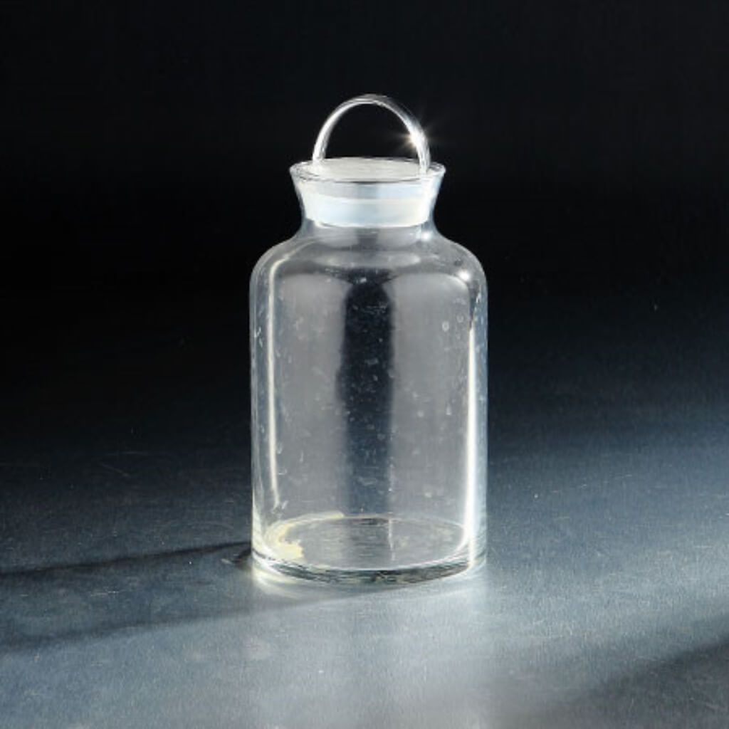 Jar With Lid H:8&quot; D:4.5&quot; Clear 